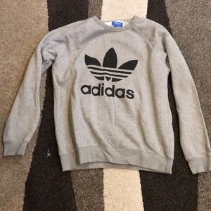 Gray adidas crew neck